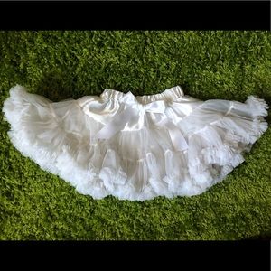 NEW White kids ruffle TuTu pettiskirt